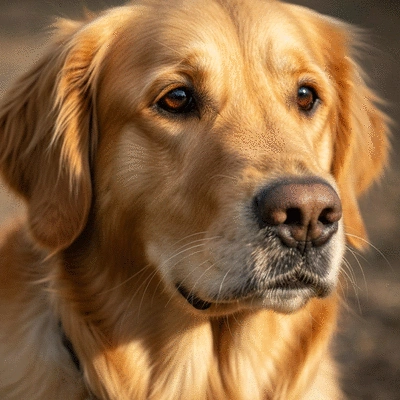 Dog being groomed, with focus on healthy coat and skin